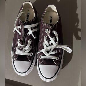 Converse Low Top Canvas Sneakers in Brown